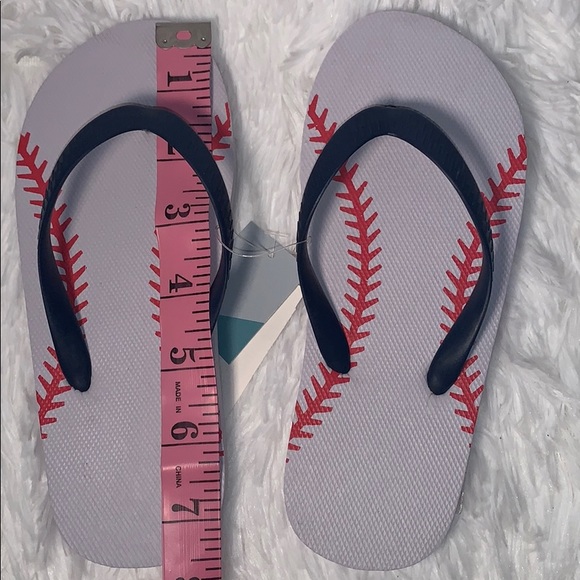 NWT Kids Baseball Flip Flops Size 11/12 - Picture 5 of 6